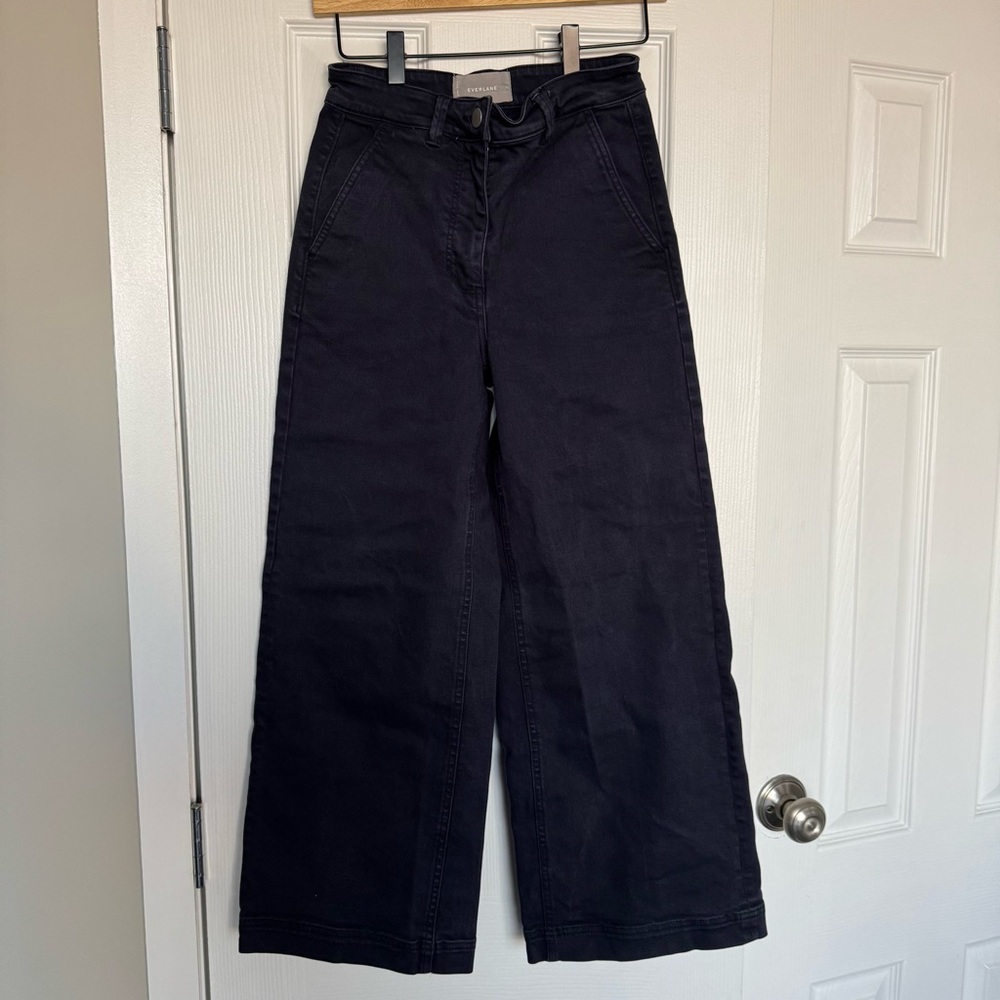 Everlane Wide-Leg Pant - Navy Blue - Sz 0